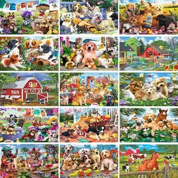 5D DIY алмазная живопись с изображением животных на ферме, стразы, картина, полная Алмазная вышивка, подарок, мозаика, домашний декор, набор для вышивки крестом Full Round 20x30CM