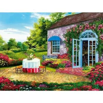 5D DIY алмазная живопись садовый набор для вышивки крестом Мозаика Алмазная вышивка роза полная круглая/квадратная дрель украшение дома Round 20x30cm