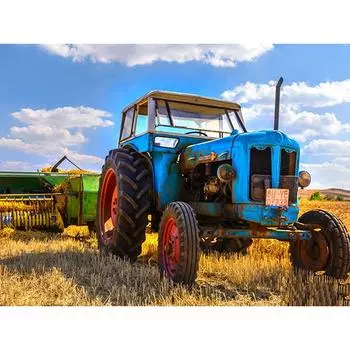 5D Diy алмазная живопись синий трактор алмазная вышивка крестиком домашний декор подарки ручной работы Round 20x30cm