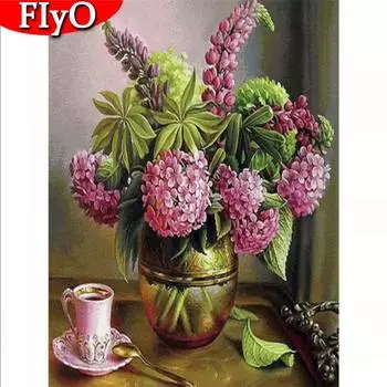 5D DIY алмазная живопись сиреневый рукоделие полный круглый квадрат Новое поступление Алмазная вышивка цветок ремесленный комплект украшение дома Full Round (20X30CM)