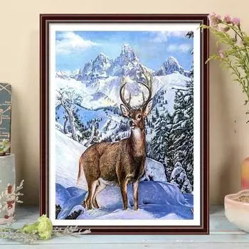 5D DIY алмазная живопись Снежный палевый комплект для вышивки крестом Мозаика Алмазная вышивка роза полная круглая/квадратная дрель украшение дома Round 30x40cm