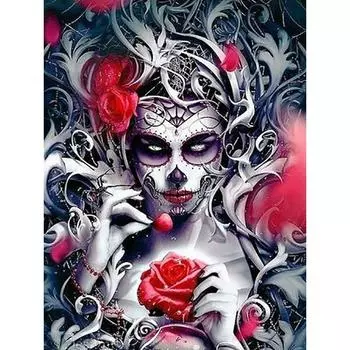5D DIY алмазная живопись ужас женский скелет Алмазная вышивка полный набор мозаики вышивка крестиком домашний декор подарки ручной работы Round 20x30cm