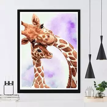 5D Diy алмазная живопись Влюбленные жирафы набор крестиков полная алмазная вышивка мозаика художественная картина стразы Декор подарок Full Round 20x30cm