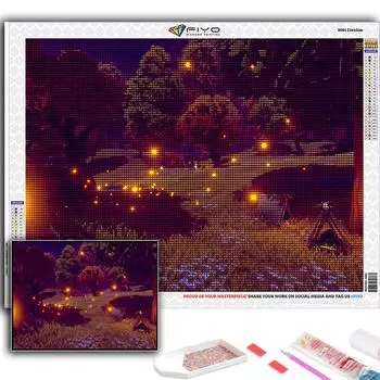 5D DIY алмазная живопись вышивка крестиком Хэллоуин страшная тыква пейзаж Алмазная вышивка мозаика настенное искусство украшение дома Full Round 20X30CM