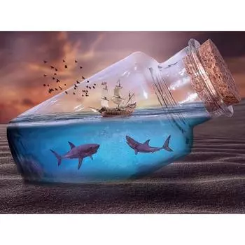 5D DIY алмазная живопись, вышивка крестиком, полная дрель, картина, вышивка, ремесло, Новое поступление, мозаика со стразами, домашний декор, набор для рукоделия 20x15CM