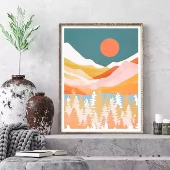 5D Diy алмазная живопись закат картина маслом набор для вышивки крестом полная алмазная вышивка мозаика художественная картина стразы Декор подарок Full Round 20x30cm