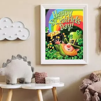 5D Diy алмазная живопись Зеленый карлик набор крестиков полная алмазная вышивка мозаика художественная картина стразы Декор подарок Full Round 20x30cm