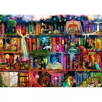 5D DIY алмазная живопись животное книжная полка Алмазная Алмазная вышивка полный набор мозаики вышивка крестиком домашний декор подарки ручной работы Round 20x30cm