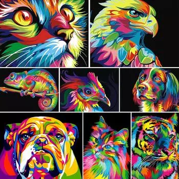 5D Diy алмазная живопись животное Лев кошка набор для вышивки крестом полная дрель круглая вышивка мозаика художественная картина Кристалл Декор подарок Full Round 20x30CM