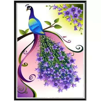 5D Diy алмазная живопись животное павлин мозаика имитация вышивки крестом мозаика украшение дома стены стикеры ремесла 32x45cm