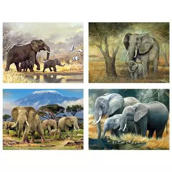 5D DIY алмазная живопись животное слон горный хрусталь художественная картина полная алмазная вышивка подарок инкрустированная мозаика комплект для украшения дома Full Round 20x30CM
