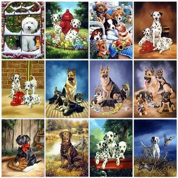 5D Diy алмазная живопись животное собака горный хрусталь картина Алмазная вышивка мозаика украшение дома мозаика ручной работы вышивка подарок Full Round 20x30CM