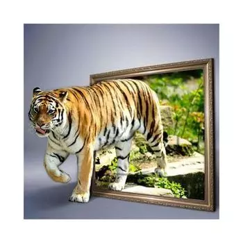 5D DIY алмазная живопись животное тигр горный хрусталь картина набор для вышивки крестом полный круглый алмаз вышивка украшение подарок Full Round 20x30CM