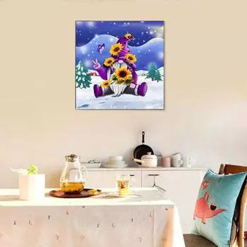 5D Diy алмазная живопись зима мультфильм старик Алмазная вышивка полный набор аниме наборы для вышивки крестом домашний декор подарок ручной работы Round 30x30cm