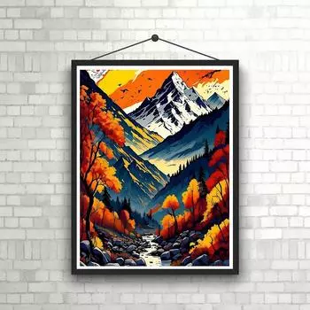 5D DIY алмазная живопись Золотая осень комплект для вышивки крестом Мозаика Алмазная вышивка роза полная круглая квадратная дрель украшение дома Round 30x40cm