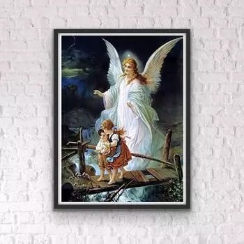 5D DIY Алмазный Ангел Благословение Стежок Набор Мозаика Алмазная Вышивка Роза Полный Круглый/Квадратный Дрель Украшение Дома Round 30x40cm