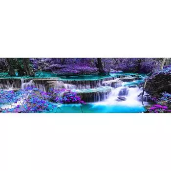 5D DIY Алмазный рисунок вышивки крестом Красивый водопад Дерево Алмазная вышивка Мозаика Декор Ремесла Full Round 20x40CM