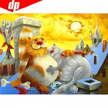 5D DIY Алмазная вышивка Распродажа Животное Полная круглая картина Стразы Алмазная вышивка крестом 20X30CM