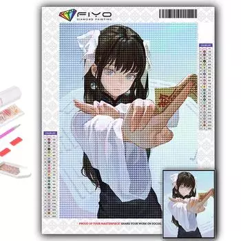 5D DIY Бриллиант живопись Мультфильм Китайский стиль Cheongsam Экзорцизм Девушка Крестик Вышивка Алмаз Искусство Вышивка Мозаика Дом Деко Full Round 20X30CM