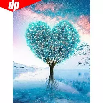 5D DIY Алмазная картина Живописная Эйфелева башня Полная круглая вышивка Распродажа Картина Стразы Алмаз 20X30