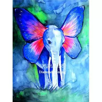 5D DIY Алмазная картина Цветной слон Вышивка крестом подарок Домашний декор Подарок 20X30CM