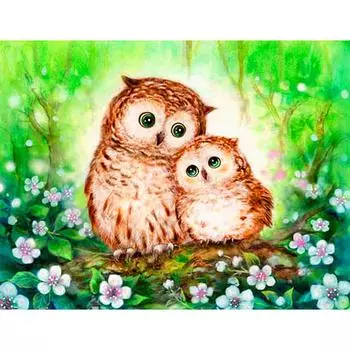 5D DIY Алмазная картина Пара сов Вышивка крестом Стразы Мозаика Домашний декор 20X30CM