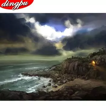 5D DIY Бриллиантовая живопись Пингвин Полный круглый сверло Вышивка крестиком Мозаика Алмазная вышивка Животные Домашнее украшение Подарок 20X30CM