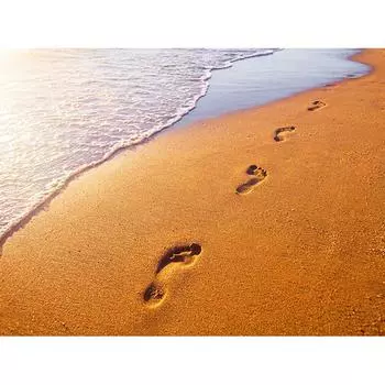 5D DIY Бриллиантовая живопись Пляж След Алмазная вышивка Полная мозаика Наборы для вышивки крестиком Домашний декор Подарки ручной работы Round 20x30cm