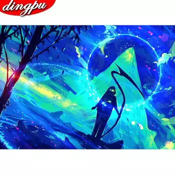 5D Diy Алмазная Картина Полная Круглая Мозаика Украшения Для Дома Вышивка Ручной Работы Подарок 20X30CM