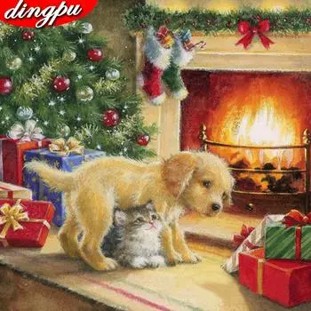 5D DIY Алмазная картина Рождественский подарок Полная квадратная вышивка Алмазная мозаика Картина 30x30CM