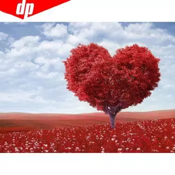 5D DIY Бриллиантовая живопись Вышивка Любовь Дерево Алмаз мозаика Вышивка крестиком Стразы 20X30CM