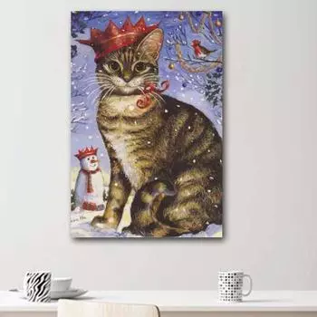 5d Diy Broderies Diamants Cat Мультфильм Алмазная Подарочная Мозаика Алмазная Картина Полная Вышивка 20X30