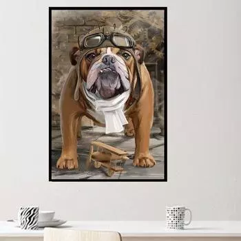 5d diy broderies diamants милая собака животное мозаика алмазная живопись полная алмазная вышивка 20X30