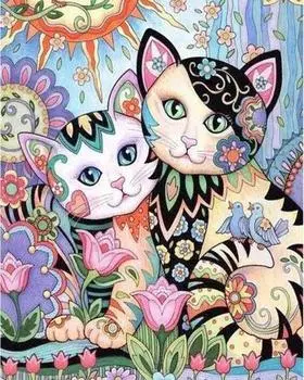 5d Diy Broderies Diamants Прекрасный котживотное Мозаика Алмазная картина Полная алмазная вышивка 20X30