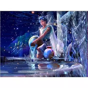 5D Diy Частичная дрель Алмазная картина Благословение Фигурки Набор для вышивки крестом Ремесло Холст Настенный декор 20*30 cm