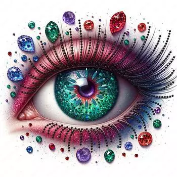 5D DIY Частичная специальная фигурная дрель Алмазная картина Глаз Души Искусство # GSYX438