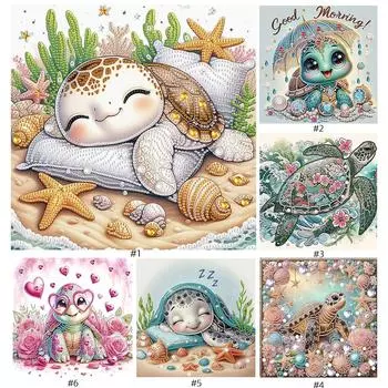 5D DIY Частичная специальная фигурная дрель Алмазная картина Морская черепаха Искусство Декор AT163