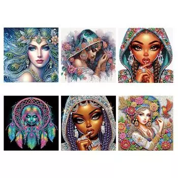 5D DIY Частичный набор для алмазной живописи со сверлом специальной формы, украшение для девочки 30x30 см AT453