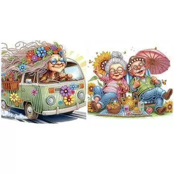 5D DIY Частичный набор для алмазной живописи со сверлом специальной формы для декора старых людей SYU068