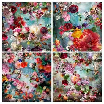 5D DIY цветок алмазная картина картина полный Круглый полный алмаз вышивка подарок мозаика мозаика украшение дома вышивка крестиком набор Full Round 20x20CM