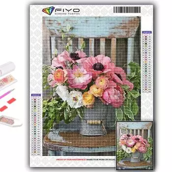 5D DIY цветы и горшечные растения вышивка крестиком стразы Алмазный рисунок вышивка мозаика домашний декор Full Round 20X30CM