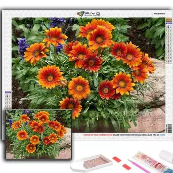 5D DIY цветы в горшках вышивка крестиком стразы Алмазный рисунок вышивка мозаика домашний декор Full Round 20X30CM
