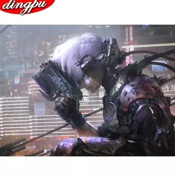 5D Diy Diamond Painting Cross-switch Счастливая пожилая пара 3D Diamond Painting Круглые стразы 20X30CM