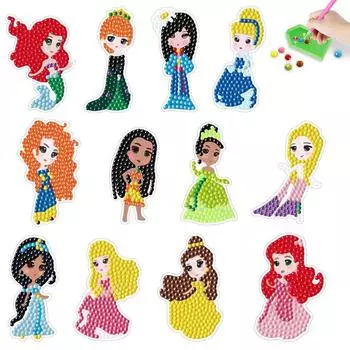 5D DIY Детские наклейки для алмазной живописи Набор забавных DIY Алмазных художественных наклеек Детские художественные наклейки DIY Креативные алмазные наклейки Отличный подарок для детей и взрослых