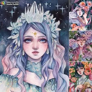 5D DIY девушки и цветы вышивка крестиком стразы Алмазный рисунок вышивка мозаика домашний декор Full Round 20X30CM