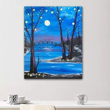 5d Diy Diamonds Мозаика Алмазная Вышивка Лунный Пейзаж Broderies Алмазная Живопись 20X30