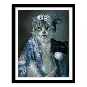 5D Diy Diamond Cat Новый стиль Алмазная вышивка стразами для гостиной Родственные подарки 20X30CM