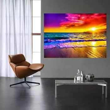 5D Diy Diamond Painting Charm Beach Cross Stitch Set Full Diamond Embroidery Mosaic Art Picture of Rhinestones Decor Gift Full Round 20x30cm