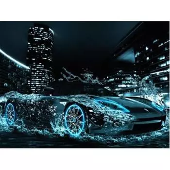 5D Diy Diamond Painting Красочный гоночный автомобиль 3D Diamond Painting Round Rhinestone Diamant Painting Embroidery 20X30CM