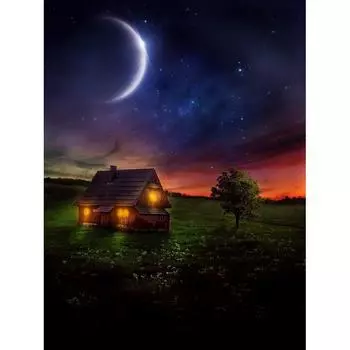 5D DIY Алмазная картина Простые шале Алмазная вышивка Полные наборы для мозаики Вышивка крестом Домашний декор Подарки ручной работы Round 20x30cm